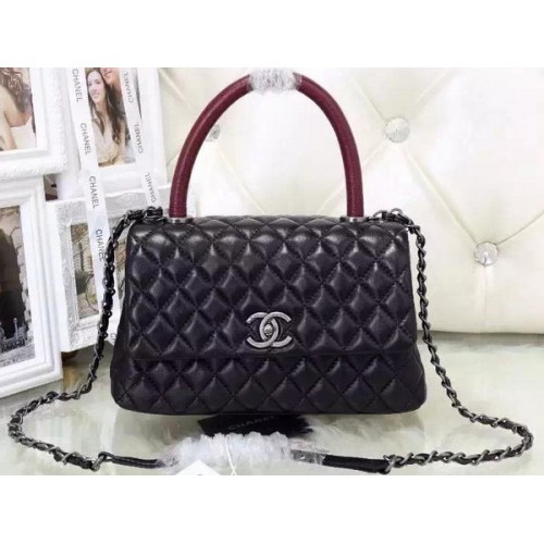 Chanel Classic Top Handle Bag Schafsleder A92991 Rot