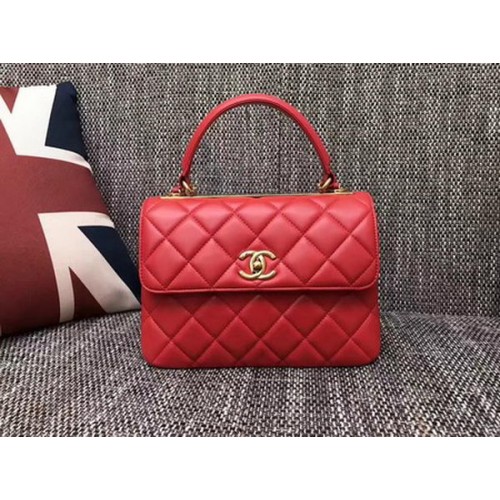 Chanel Classic Top Handle Bag Schafsleder CHA2371 Rot