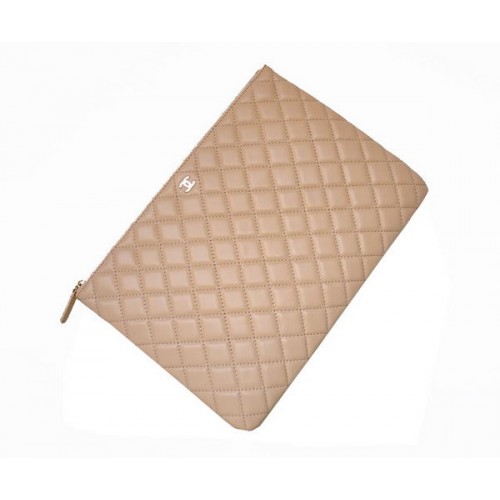 Chanel Clutch Apricot Schafsleder A67780 Gold