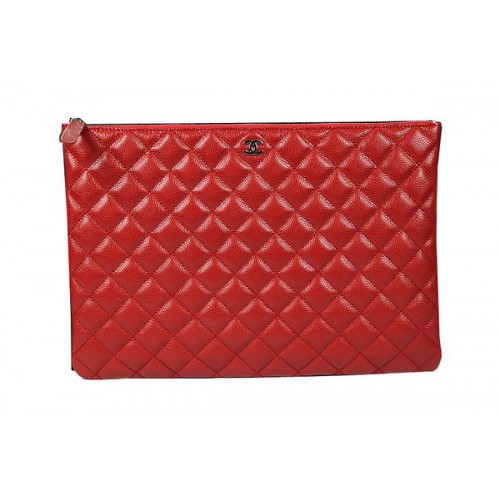 Chanel Handtasche Original Cannage Muster Leder A69254 A69253 Rot