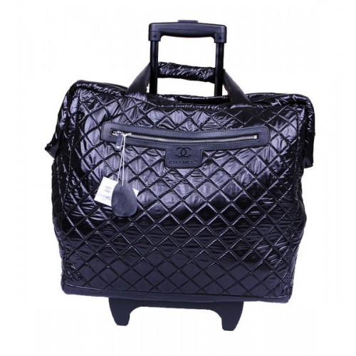 Chanel CoCo Cocoon Gesteppter Nylon-Trolley A47205 Schwarz
