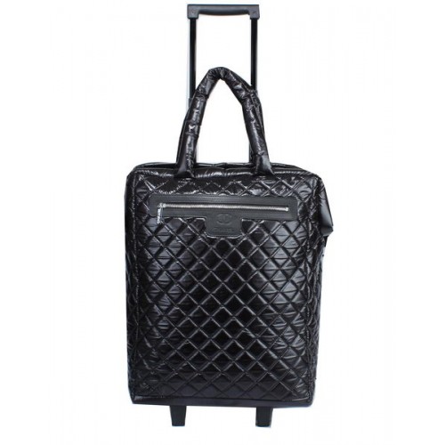 Chanel CoCo Cocoon Gesteppter Nylon-Trolley A90184 Schwarz
