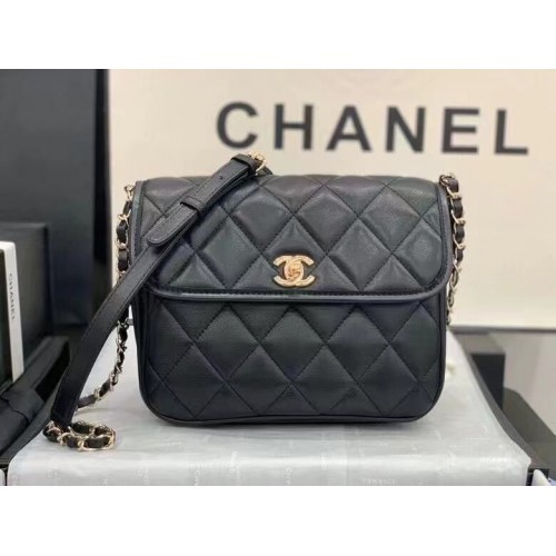 Chanel Umhängetasche Original Leder AS2447 Schwarz