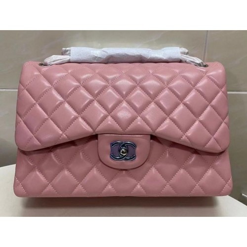 Chanel Doppelklappen Taschen Original Schaffell Leder Jumbo Pink A36097 Gold