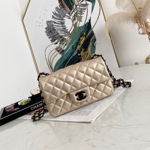 Chanel Flap Lammleder Umhängetasche 1116 Gold