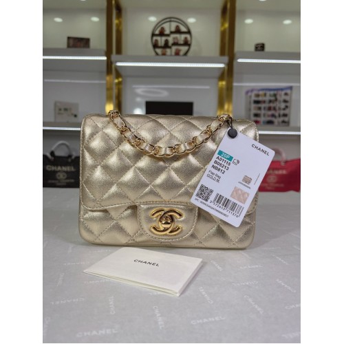Chanel Flap Lammleder Umhängetasche A01115 gold