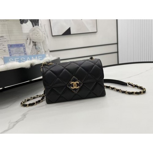 Chanel Flap Lammleder Umhängetasche AS2556 schwarz