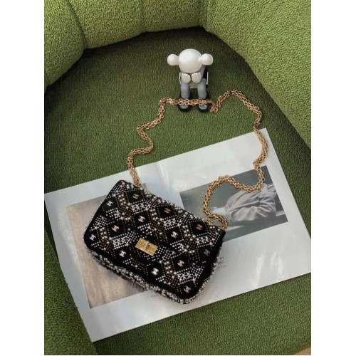 Chanel Flap Lammleder Umhängetasche AS2755 schwarz