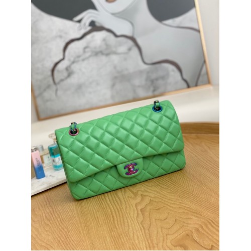 Chanel Flap Mirage Lammfell Umhängetasche AS1112 grün