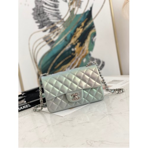 Chanel Flap Mirage Lammfell Umhängetasche AS1116 himmelblau