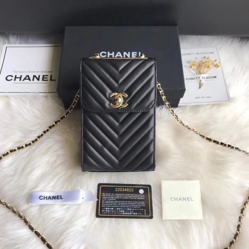 Chanel Flap Original Handytasche 55698 schwarz