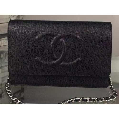 Chanel Flap Umhängetasche Cannage Muster A5373 Schwarz