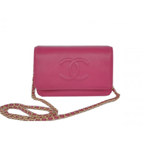 Chanel Flap Umhängetasche Rose Kalbsleder CHA33818 Gold
