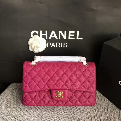 Chanel Flap Umhängetaschen Original Hirschleder CF1112 Rosa
