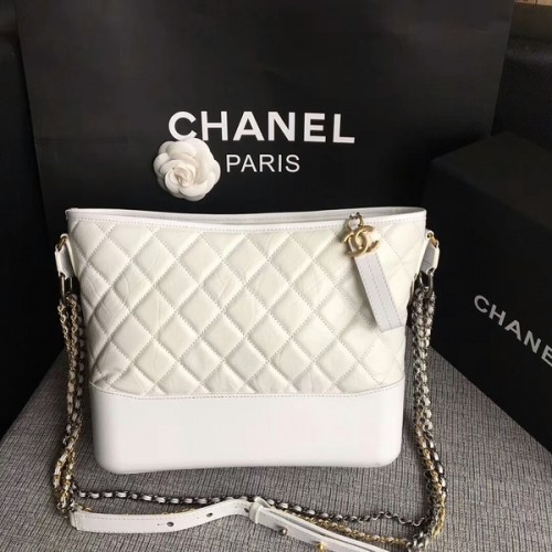 Chanel Gabrielle Umhängetasche Original Kalbsleder A93842 Weiß
