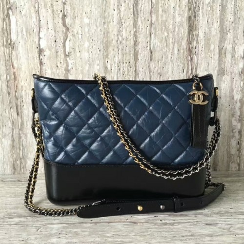 Chanel Gabrielly Kalbsleder Umhängetasche 93824 Blau