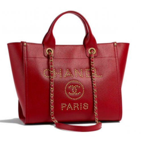 Chanel genarbtes Kalbsleder goldfarbenes Metall A57069 Burgund