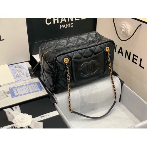 Chanel Grosse Bowling Tasche Original Ledertasche AS2229 Schwarz