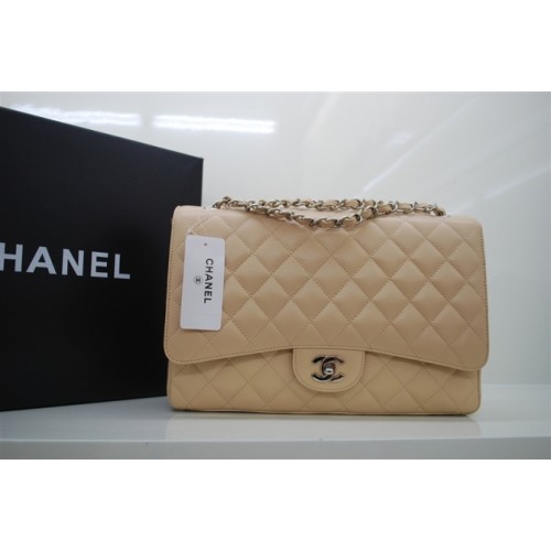 Chanel Jumbo Caviar Flap Bag 36076 Aprikose Silberkette