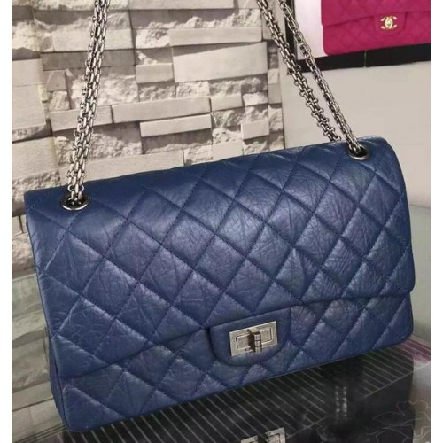 Chanel Jumbo Classic Flap Bag Schwarz Original Kalbsleder CHA6212 Blau