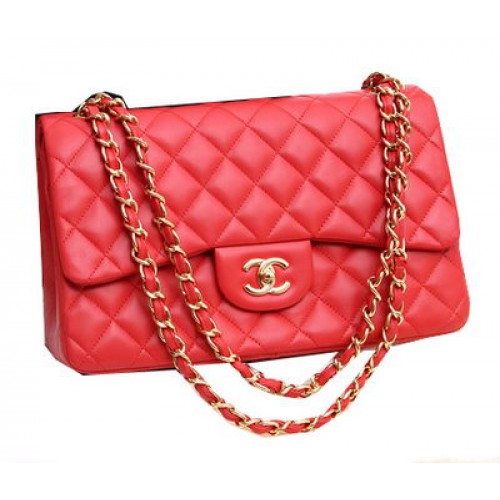 Chanel Jumbo Double Flaps Taschen Original Lammleder A36097 Rot