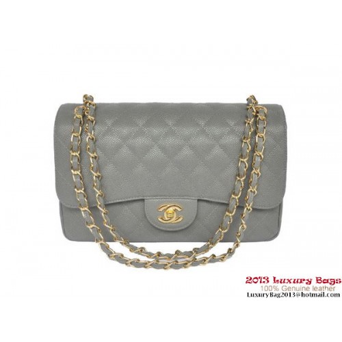 Chanel Jumbo Quilted Classic Cannage Patterns Flap Bag A58600 Graugold