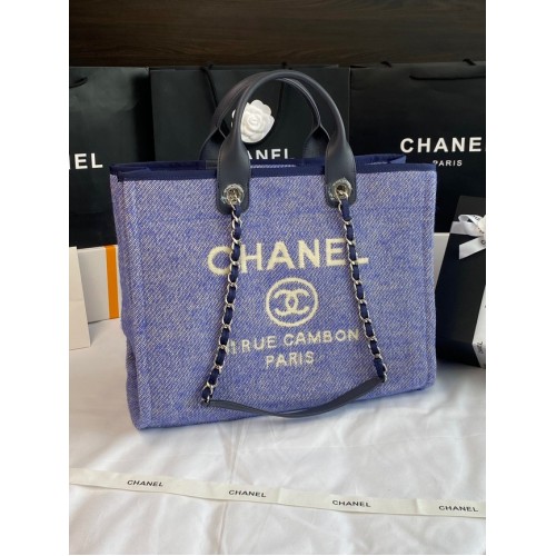 Chanel GROSSE EINKAUFSTASCHE A66941 blau&weiß