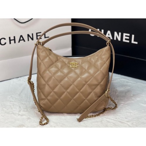 Chanel Lammfell Rucksack AS3487 apricot