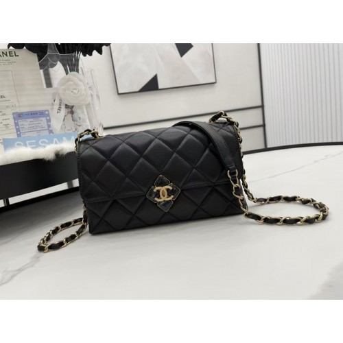 Chanel Flap Lammleder Umhängetasche AS2557 schwarz