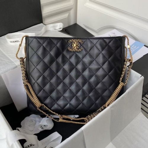 Chanel Lammleder Umhängetasche AS2977 schwarz