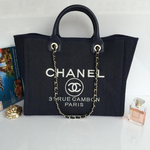 Chanel Large Canvas Tote Einkaufstasche A68046 Royal