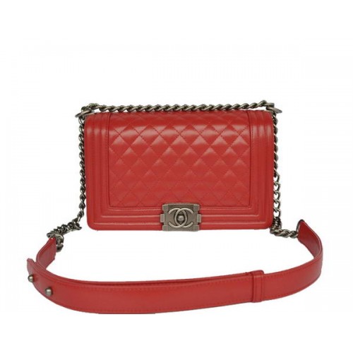 Chanel Le Boy Flap Umhängetasche A67086 Rot