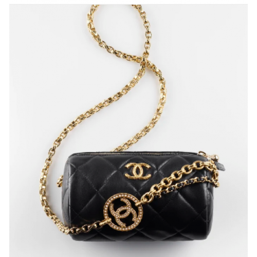 Chanel MINI BOWLING TASCHE AS3384 schwarz