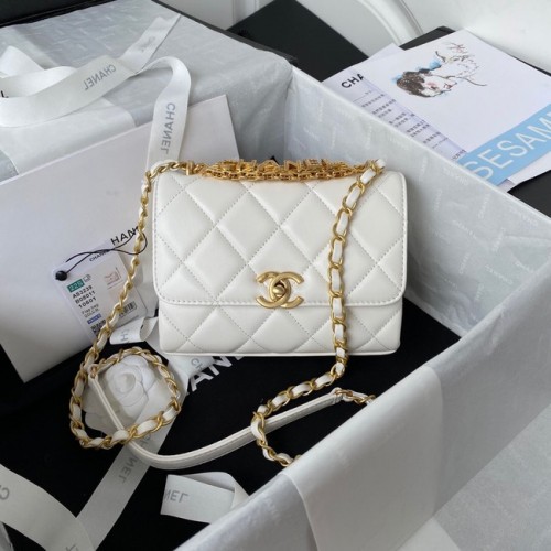 Chanel MINI FLAP BAG AS3239 weiß