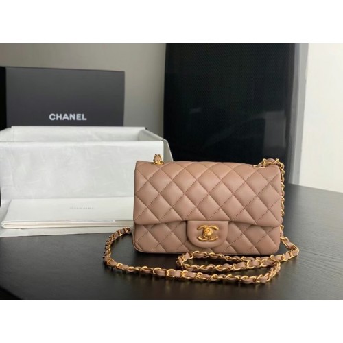 Chanel MINI Flap Bag Original Schafsleder 1116 Taupe