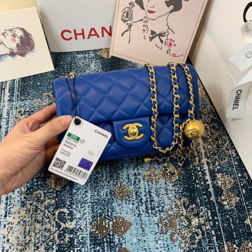 Chanel MINI Flap Bag Original Schafsleder 1116 blau
