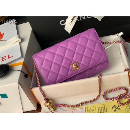 Chanel MINI Flap Bag Original Schafsleder 33814 Lavendel