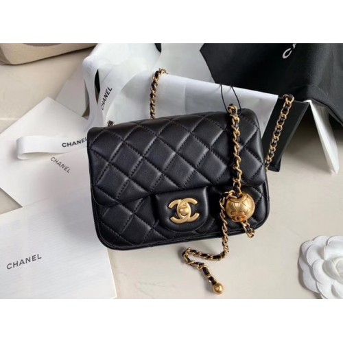 Chanel MINI Flap Bag Original Schafsleder AS1786 schwarz
