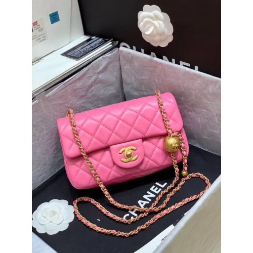 Chanel MINI Flap Bag Original Schafsleder AS1787 Pink