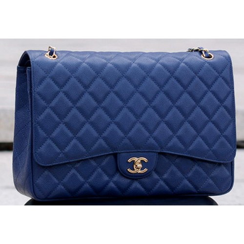 Chanel Maxi Quilted Classic Flap Bag Royal Cannage Muster A58601 Gold