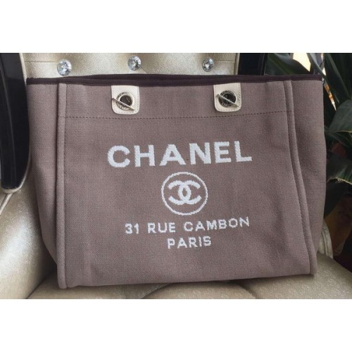 Chanel Medium Canvas Tote Einkaufstasche A1679M Grau