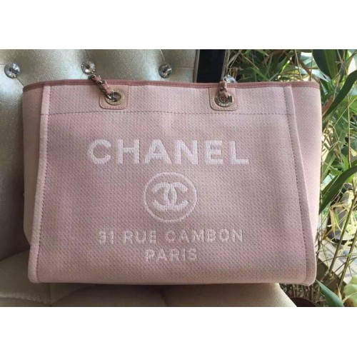 Chanel Medium Canvas Tote Einkaufstasche A1679M Pink