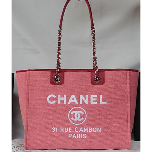 Chanel Medium Canvas Tote Einkaufstasche A67001 Pink