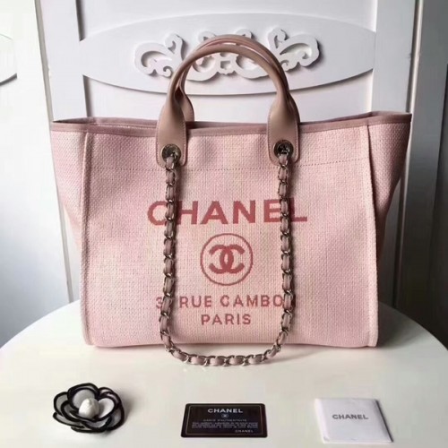Chanel Medium Original Canvas Leder Tote Einkaufstasche 66941D