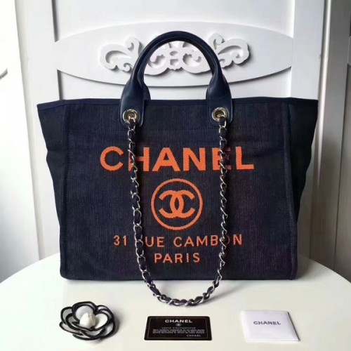Chanel Medium Original Canvas Leder Tote Einkaufstasche 66941F