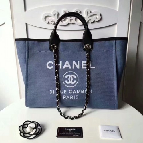 Chanel Medium Original Canvas Leder Tote Einkaufstasche 66941H