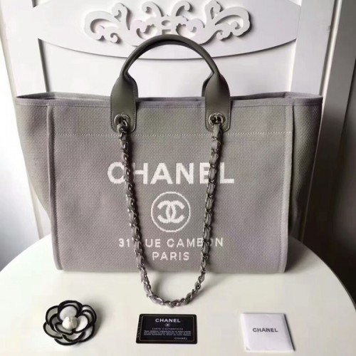 Chanel Medium Original Canvas Leder Tote Einkaufstasche 66941L