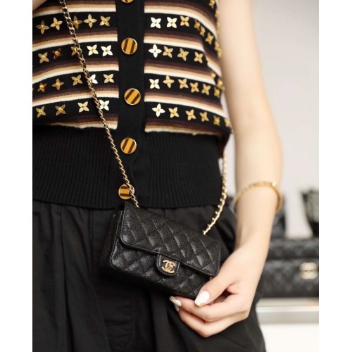 Chanel Mini Original Ledertasche 1116 Schwarz