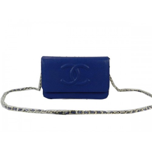 Chanel Original Cannage Patterns Mini Flap Bag aus Leder CHA48654 Blau