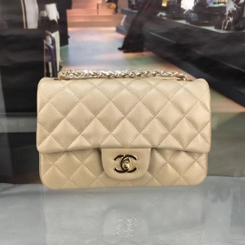 Chanel Original Caviar Leather Flap Umhängetasche CF1116 Gold Goldkette